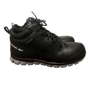 Reebok Men's Black Sublite Cushion Work Mid Composite Toe Waterproof Shoes 8.5‎